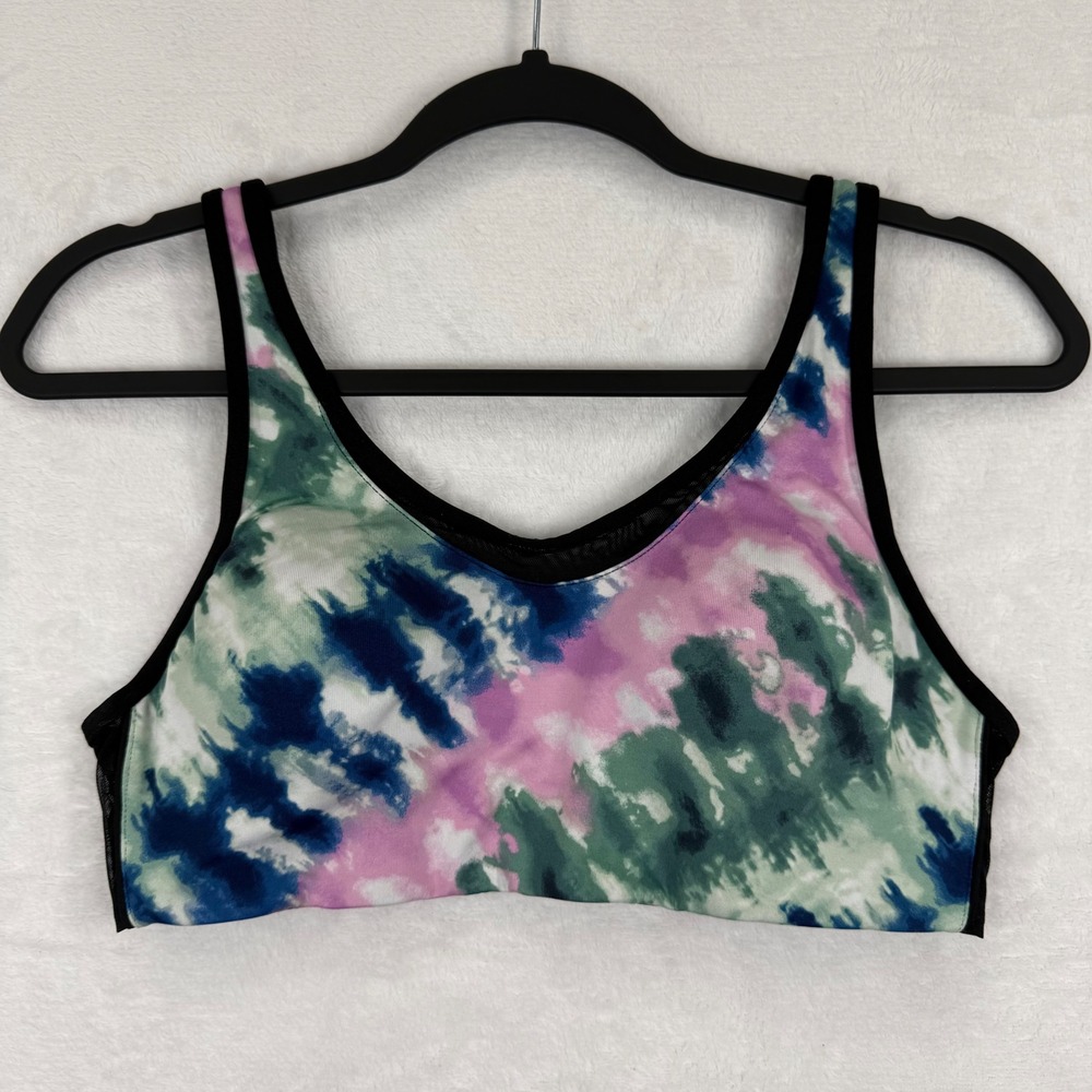 PINK Victorias Secret Ultimate Lightly Lined Sports Bra Tie Dye Multicolor Small